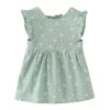Green Floral Baby Girl Sleeveless Princess Smock Eating Inner Waterproof Kids Bibs Painting Apron